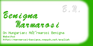 benigna marmarosi business card